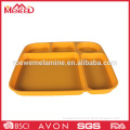 Rectangle top quality food tray with 5 compartments